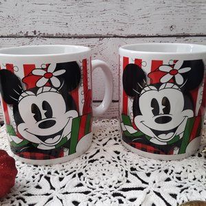 2 - Disney Minnie Mouse Jumbo Christmas Mugs